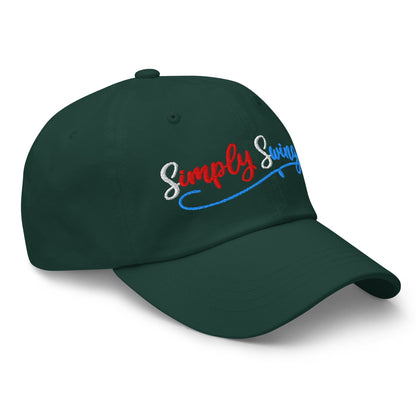 Simply Swinging Quirky Fun Embroidered Golf Cap - Funny Golf Tee by Swing Epic