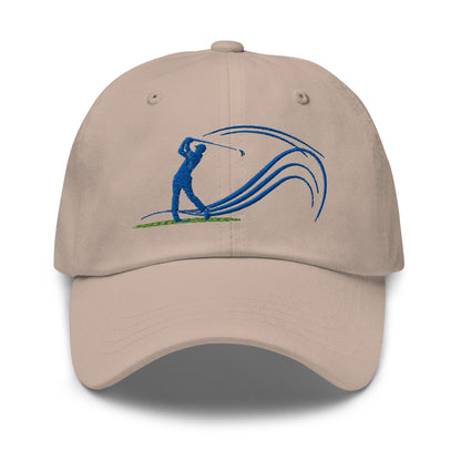 Swing Into Action Dynamic Design Embroidered Golf Cap - Funny Golf Tee by Swing Epic