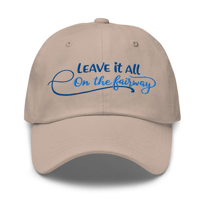 Leave it All on The Fairway Fun and Unique Embroidered Golf Cap - Funny Golf Tee by Swing Epic