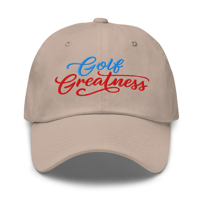 Golf Greatness Embroidered Golf Cap - Funny Golf Tee by Swing Epic