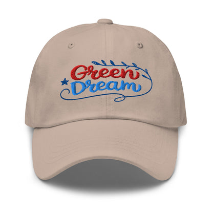 Green Dream Stars and Leaves Fun Embroidered Golf Cap - Funny Golf Tee by Swing Epic