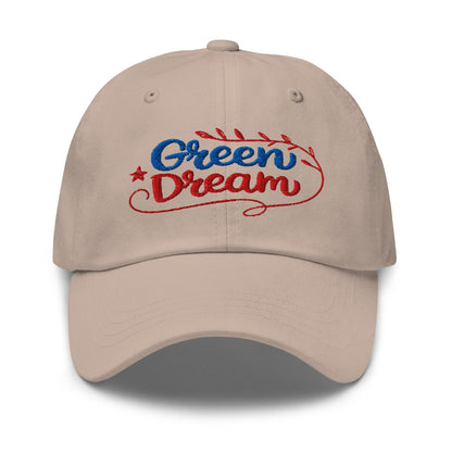 Green Dream Stars and Leaves Fun Embroidered Golf Cap - Funny Golf Tee by Swing Epic
