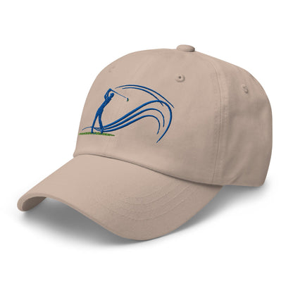 Swing Into Action Dynamic Design Embroidered Golf Cap - Funny Golf Tee by Swing Epic