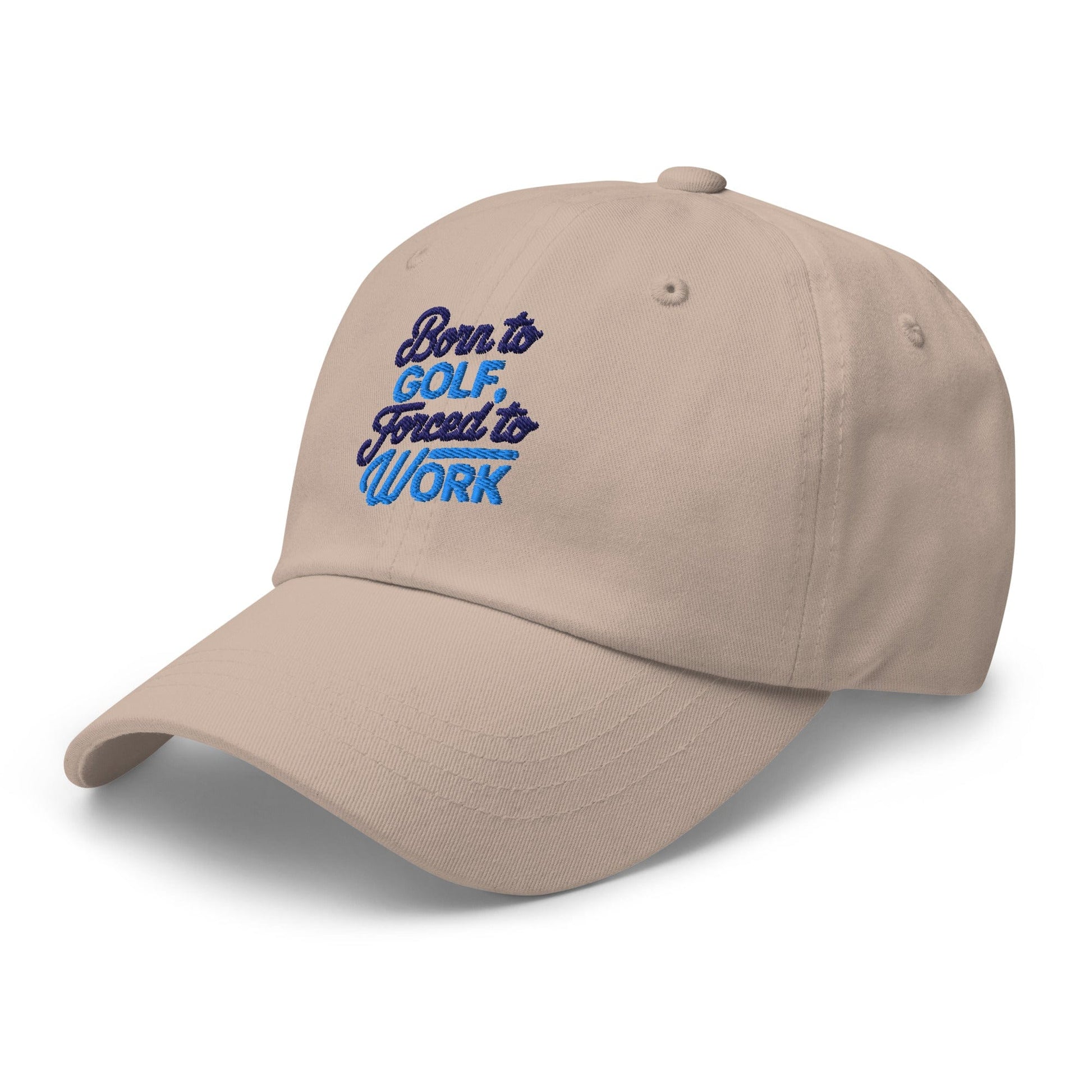Born to Golf Forced to Work Quirky Embroidered Golf Cap - Funny Golf Tee by Swing Epic