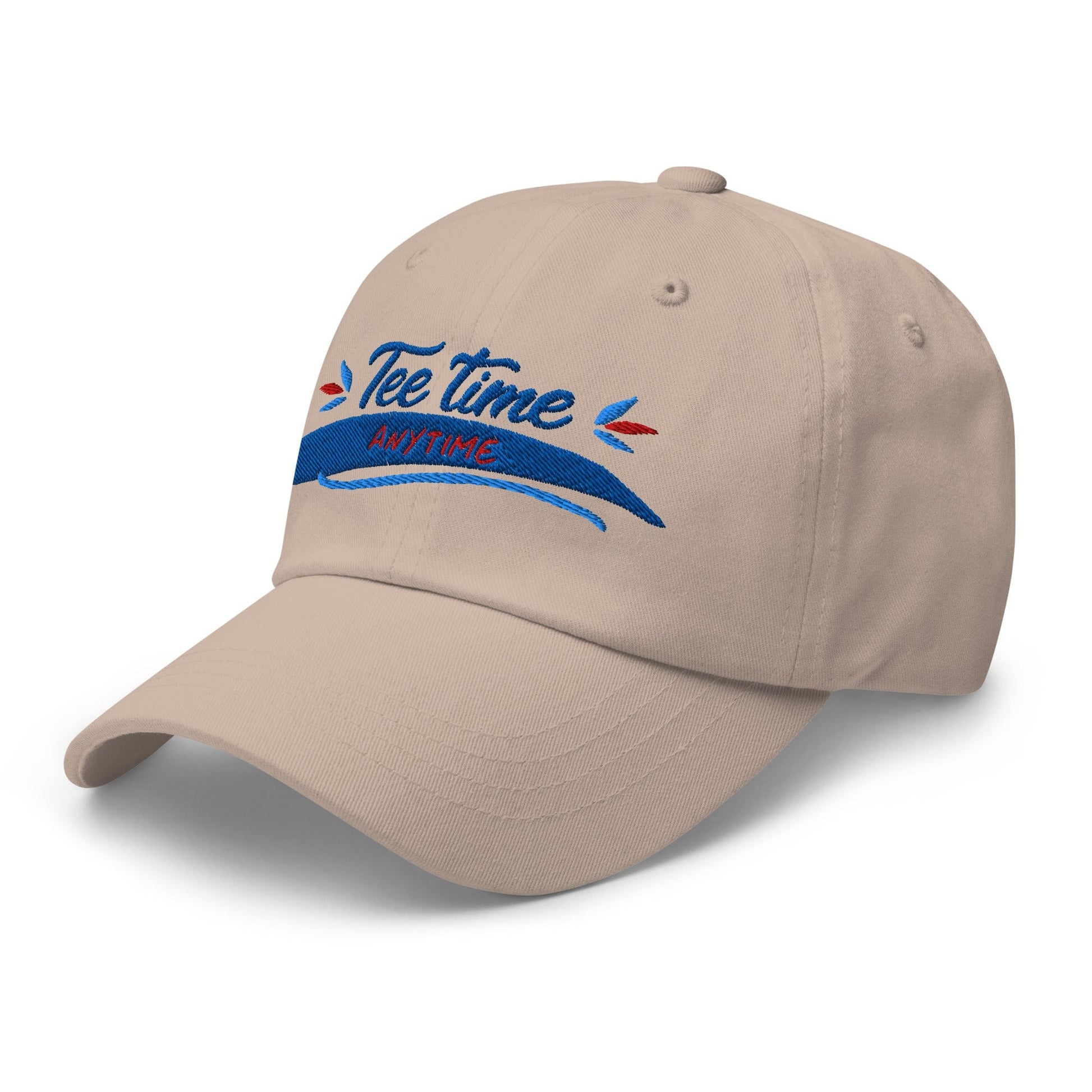 Tee Time Anytime Fun Embroidered Golf Cap - Funny Golf Tee by Swing Epic