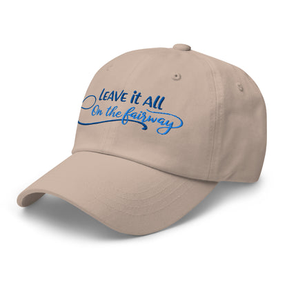 Leave it All on The Fairway Fun and Unique Embroidered Golf Cap - Funny Golf Tee by Swing Epic
