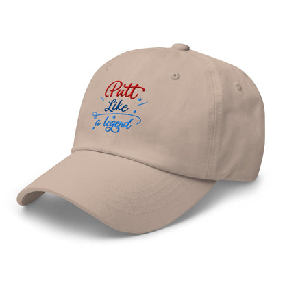 Putt Like A Legend Fun Embroidered Golf Cap - Funny Golf Tee by Swing Epic