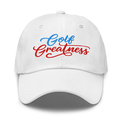 Golf Greatness Embroidered Golf Cap - Funny Golf Tee by Swing Epic