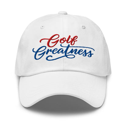 Golf Greatness Embroidered Golf Cap - Funny Golf Tee by Swing Epic