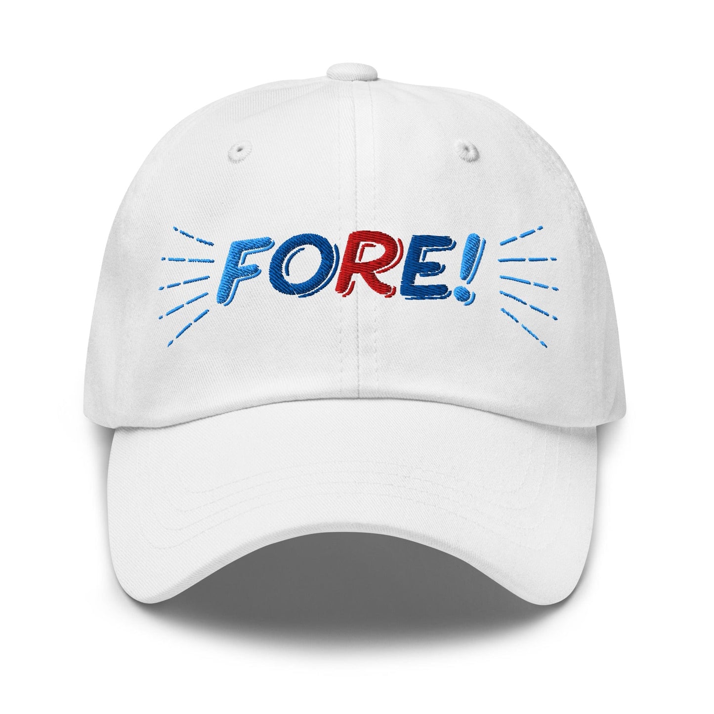 FORE! Quirky Embroidered Golf Cap - Funny Golf Tee by Swing Epic