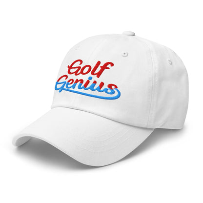 Golf Genius Quirky Fun Spirit Embroidered Golf Cap - Funny Golf Tee by Swing Epic