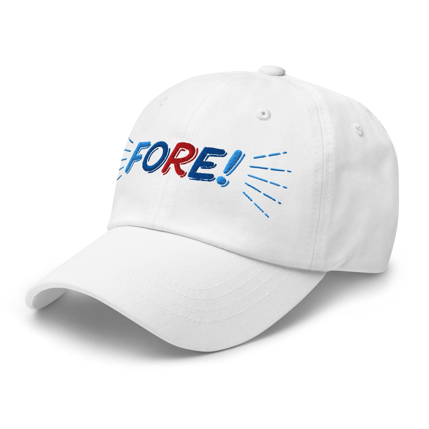 FORE! Quirky Embroidered Golf Cap - Funny Golf Tee by Swing Epic