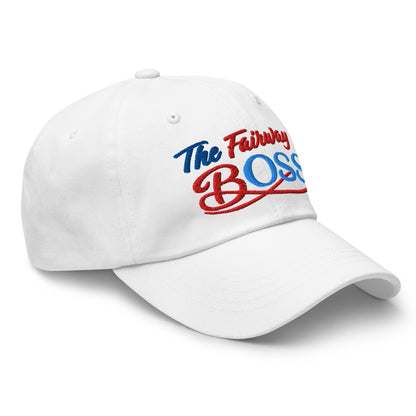 The Fairway Boss Sparkling Glitter Print Embroidered Golf Cap - Funny Golf Tee by Swing Epic