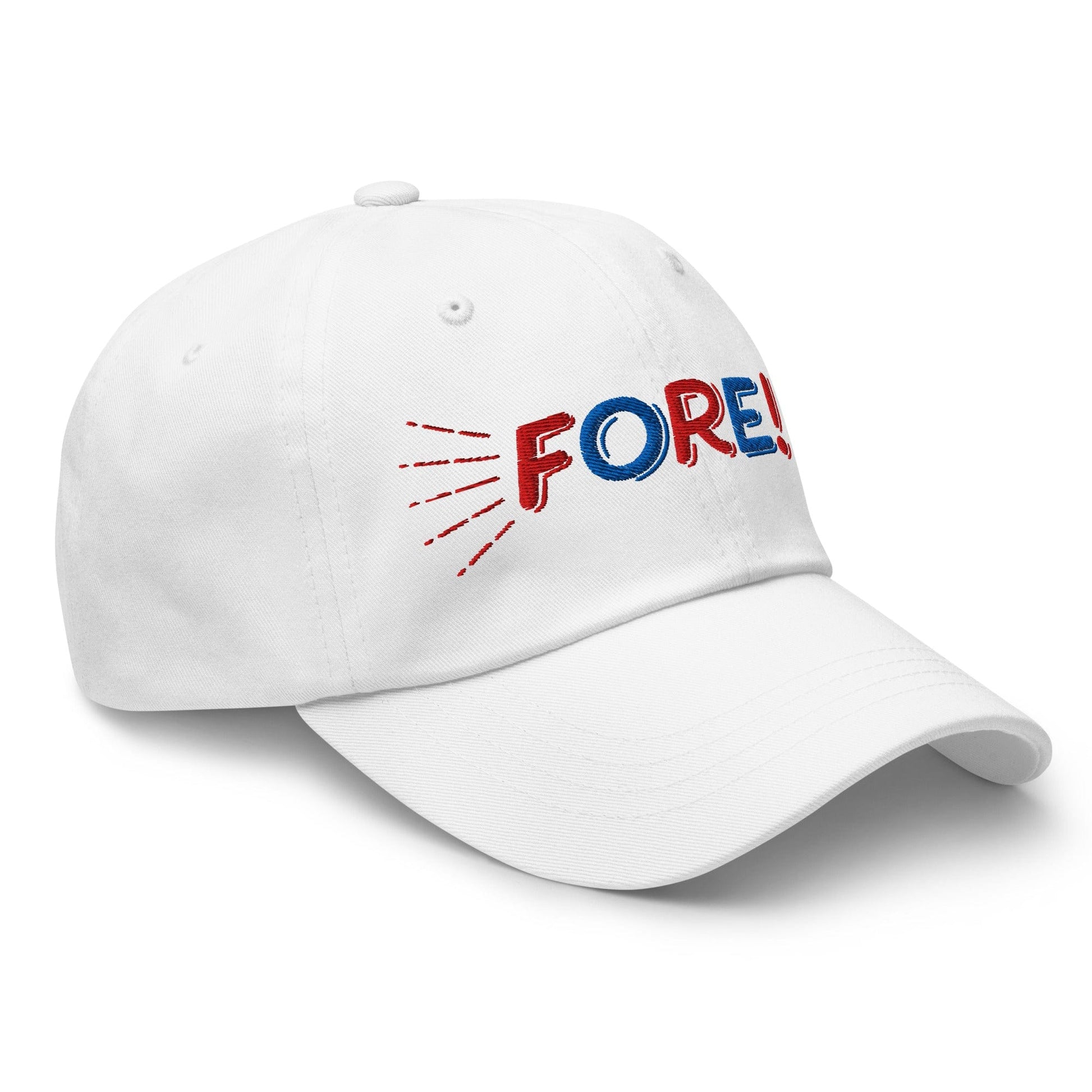 FORE! Quirky Embroidered Golf Cap - Funny Golf Tee by Swing Epic