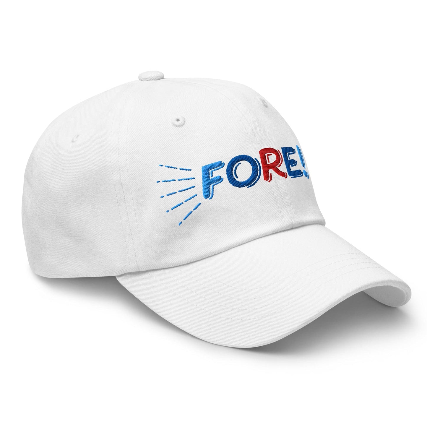 FORE! Quirky Embroidered Golf Cap - Funny Golf Tee by Swing Epic