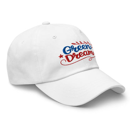 Green Dream Stars and Leaves Fun Embroidered Golf Cap - Funny Golf Tee by Swing Epic