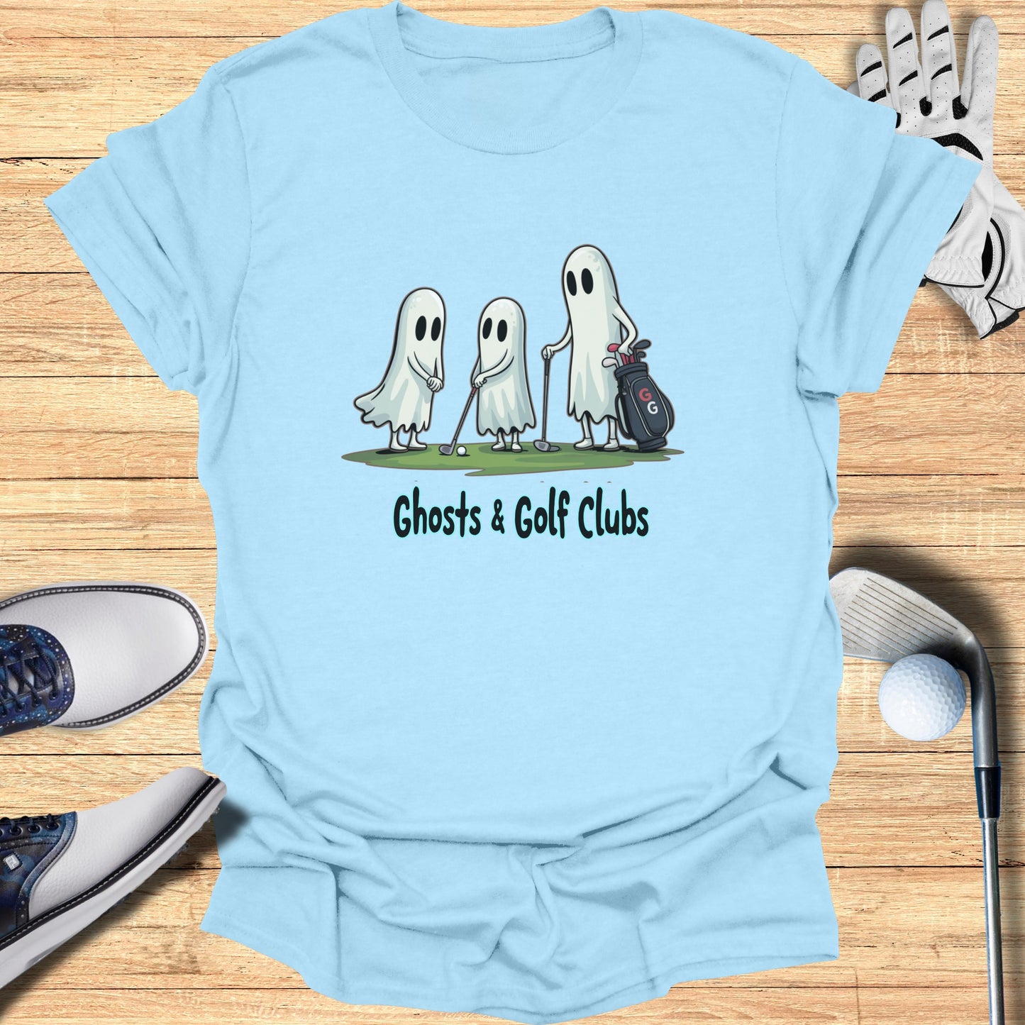 Ghosts and Golf Clubs Cute Graphic Tee Shirt product