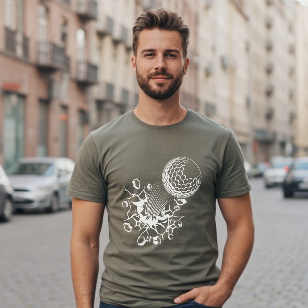 Graphic Golf Ball Breaking Ground T-shirt