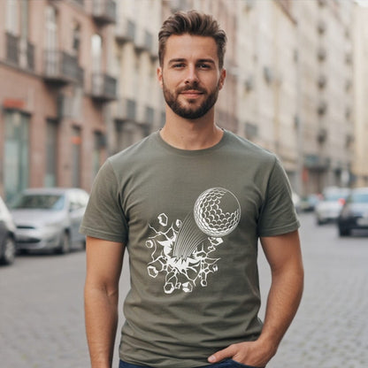Graphic Golf Ball Breaking Ground T-shirt