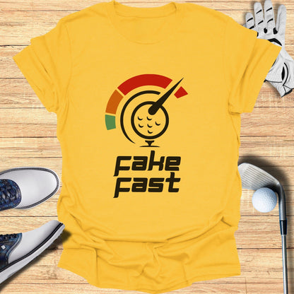 Funny Golf Themed Fake Fast Graphic Tee Shirt