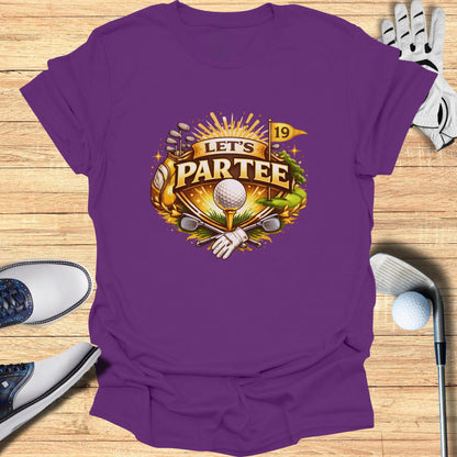Let's Partee 19th Hole Golf Theme Purple T-shirt