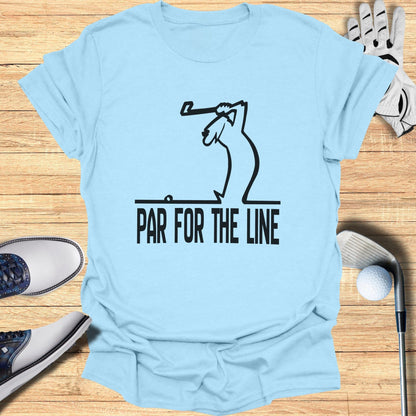 Par For The Line Golfer Graphic Tee Shirt
