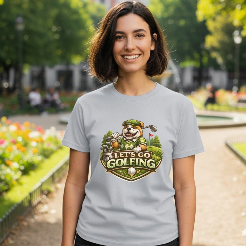 Let's Go Golfing with Bulldog Graphic Tee