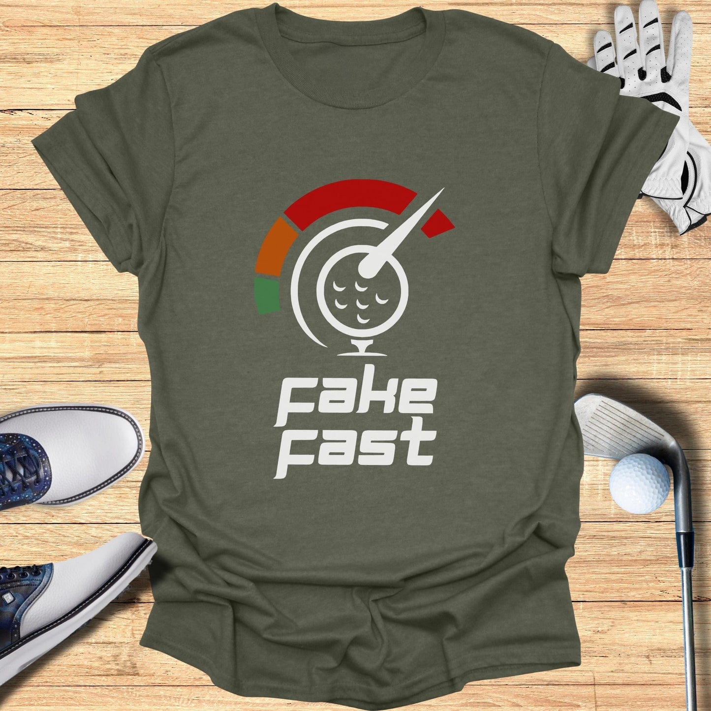 Fake Fast Graphic Printed Golf T-shirt Casual