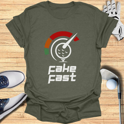 Fake Fast Graphic Printed Golf T-shirt Casual