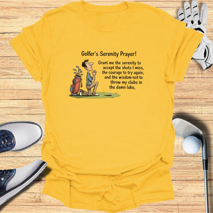 Golfer's Serenity Prayer Funny Golf T-Shirt for Enthusiasts