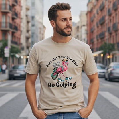 Fore-Get Your Troubles Go Golfing Graphic Tee