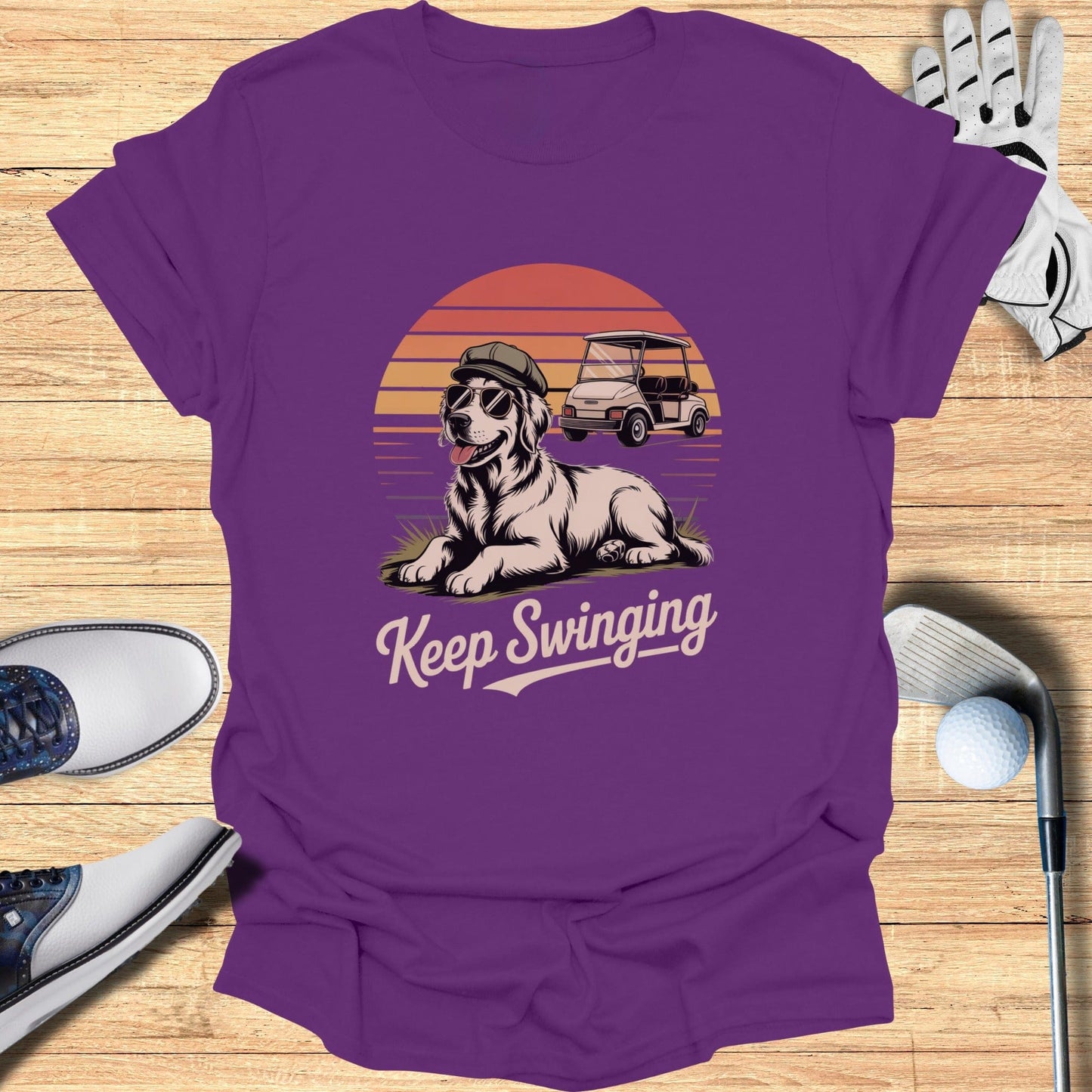 Keep Swinging Labrador T-Shirt - Funny Golf Tee by Swing Epic