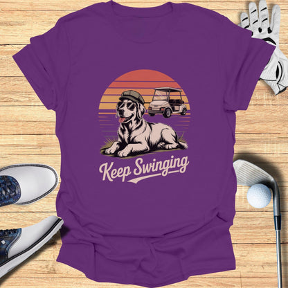 Keep Swinging Labrador T-Shirt - Funny Golf Tee by Swing Epic