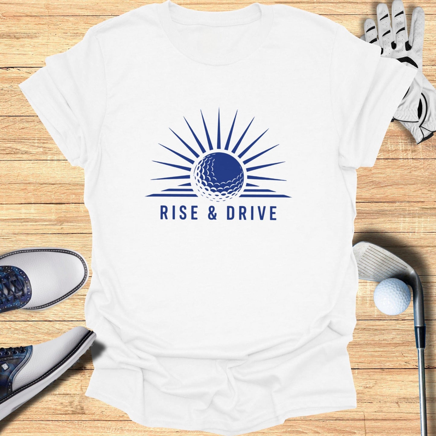 Rise & Drive Golf Themed Graphic T-Shirt