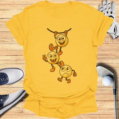 Fun Emoji Characters Hanging Out Graphic T-shirt