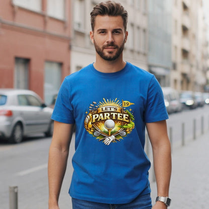 Let's Partee Golf Themed Graphic T-Shirt for Men