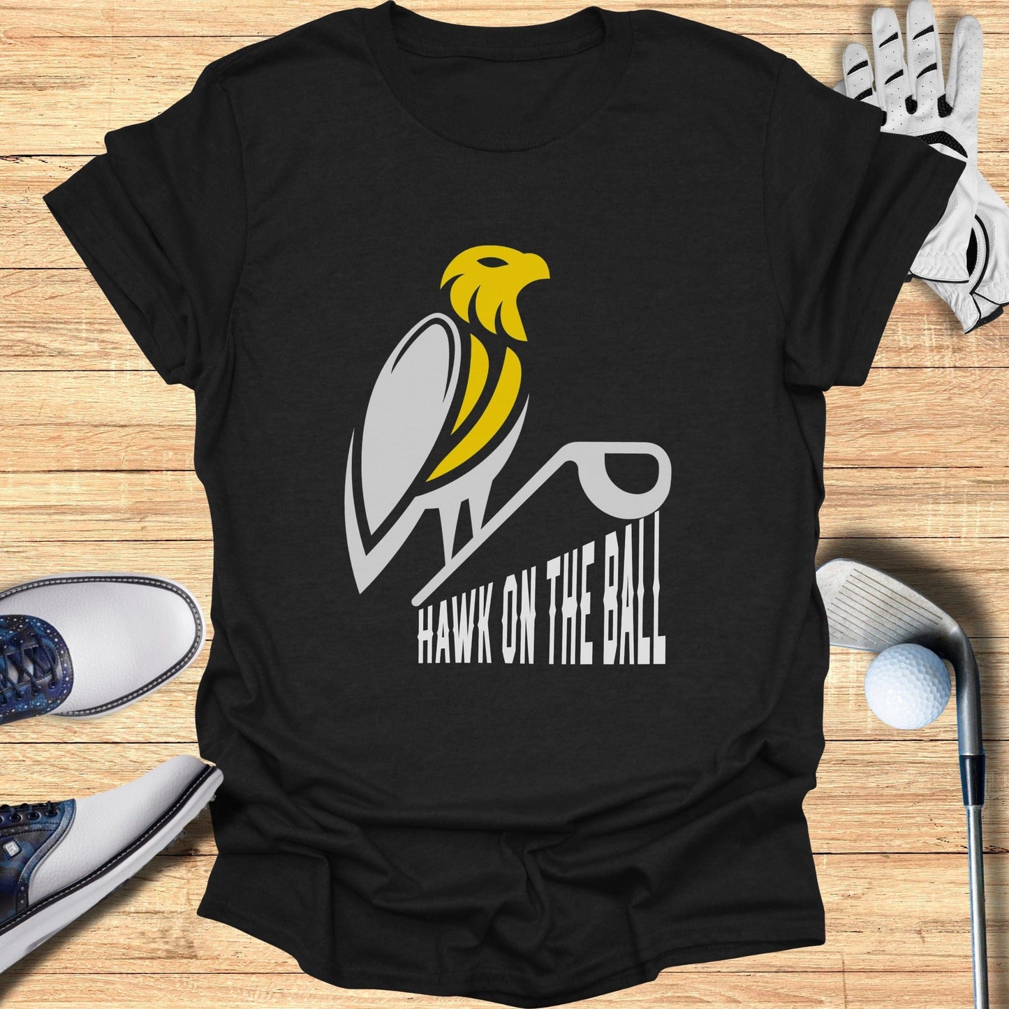 Hawk On The Ball Graphic Tee for Golf Enthusiasts