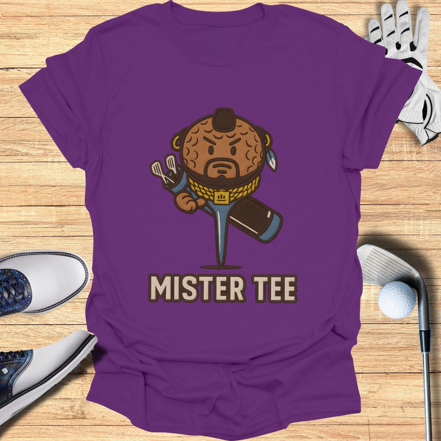 Mister Tee Graphic Purple Tee Golf Inspired Shirt