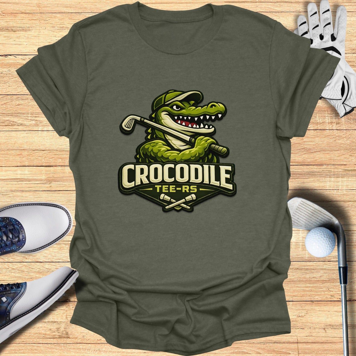 Crocodile Golf Tee-Rs Graphic T-shirt for Golf Enthusiasts