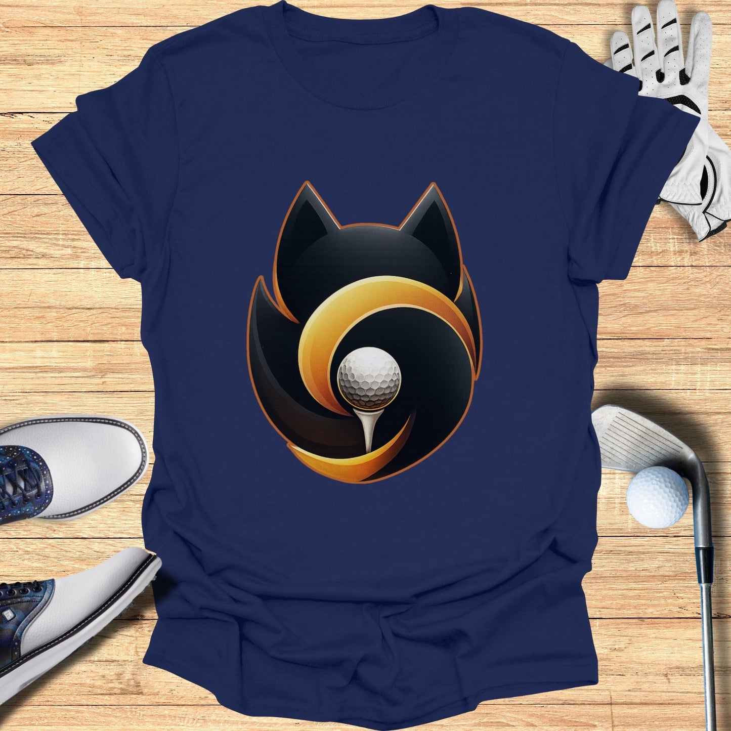 Unique Wolf Logo Golf T-shirt for Sport Lovers