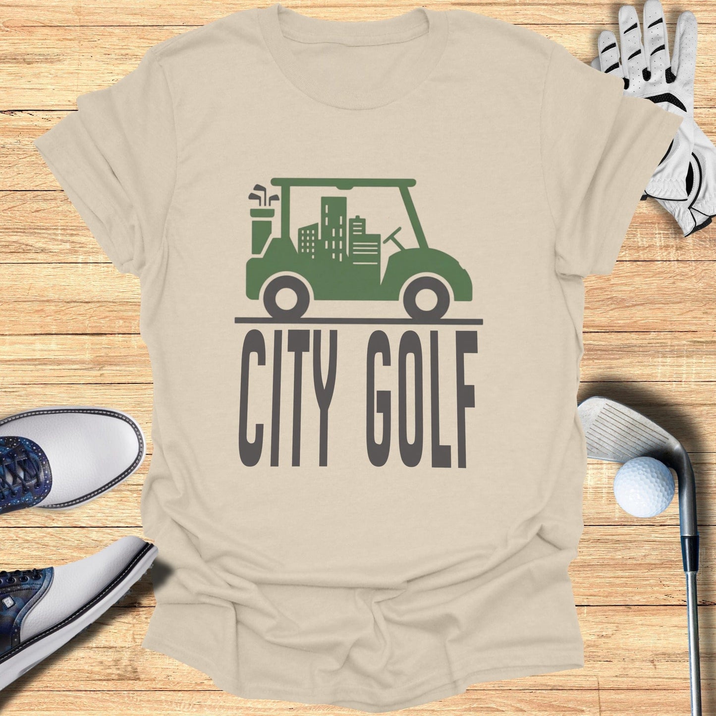 City Golf Graphic T-shirt for Urban Golf Enthusiasts