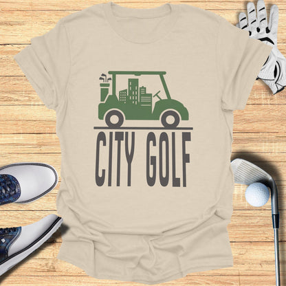 City Golf Graphic T-shirt for Urban Golf Enthusiasts
