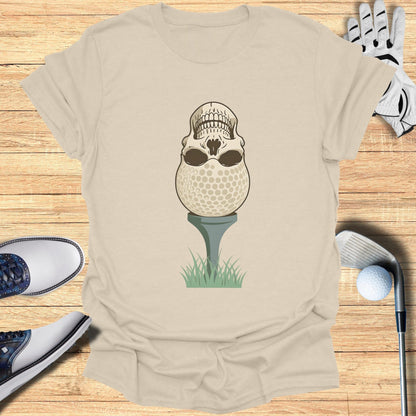 Skull Golf Ball Tee Design Golf T-shirt