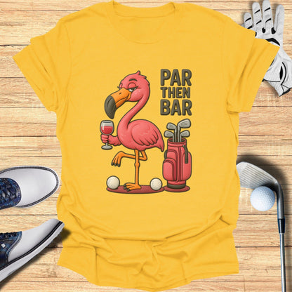 Par Then Bar Flamingo with Golf Equipment T-shirt