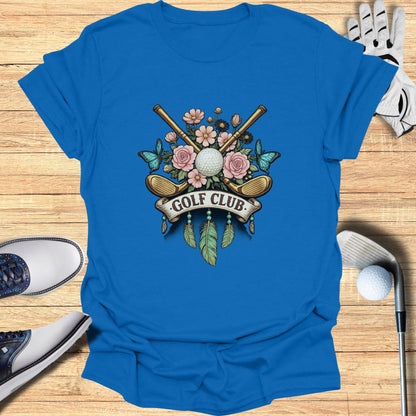 Colorful Graphic Golf Club Themed Tee Shirt