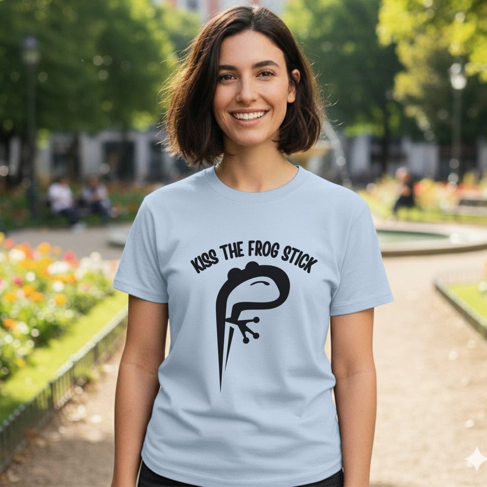 Kiss The Frog Stick Unique Graphic T-Shirt