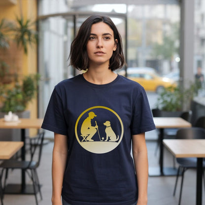 Unique Graphic Design Featuring Dog and Human T-Shirt