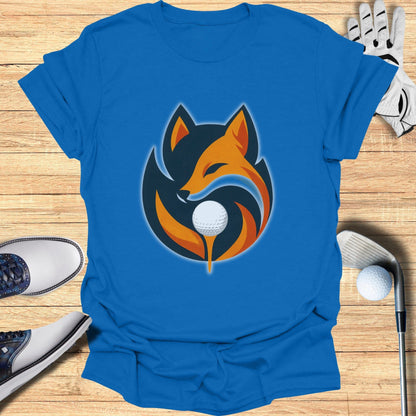 Playful Fox Golfing Graphic Tee Shirt