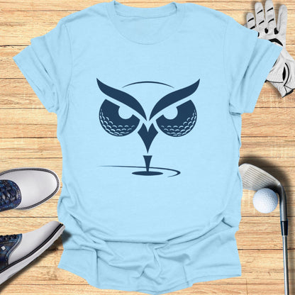 Clever Golfing Owl Design T-Shirt for Enthusiasts