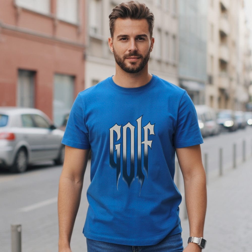 Cool Blue T-Shirt with GOLF Text